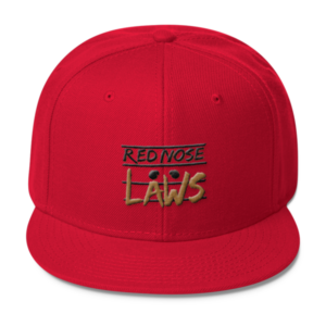 Red Nose Laws Wool Blend Red Snapback Cap