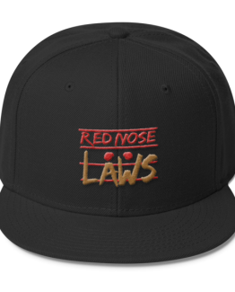 Red Nose Laws Wool Blend Snapback Black Cap